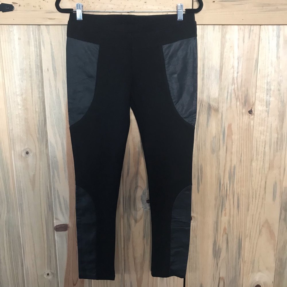 Leather Panel Leggings